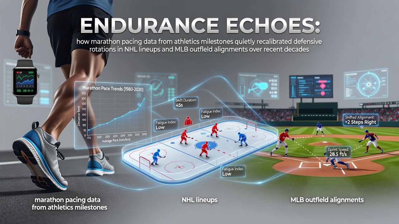 Visualization of marathon pacing data from athletics records influencing professional sports analytics dashboards