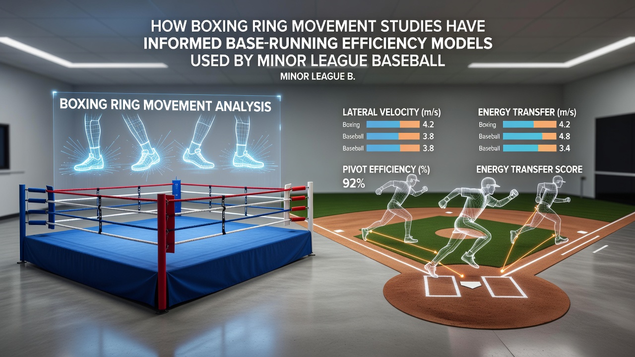 Minor league player executing base-running drill modeled on boxing footwork patterns
