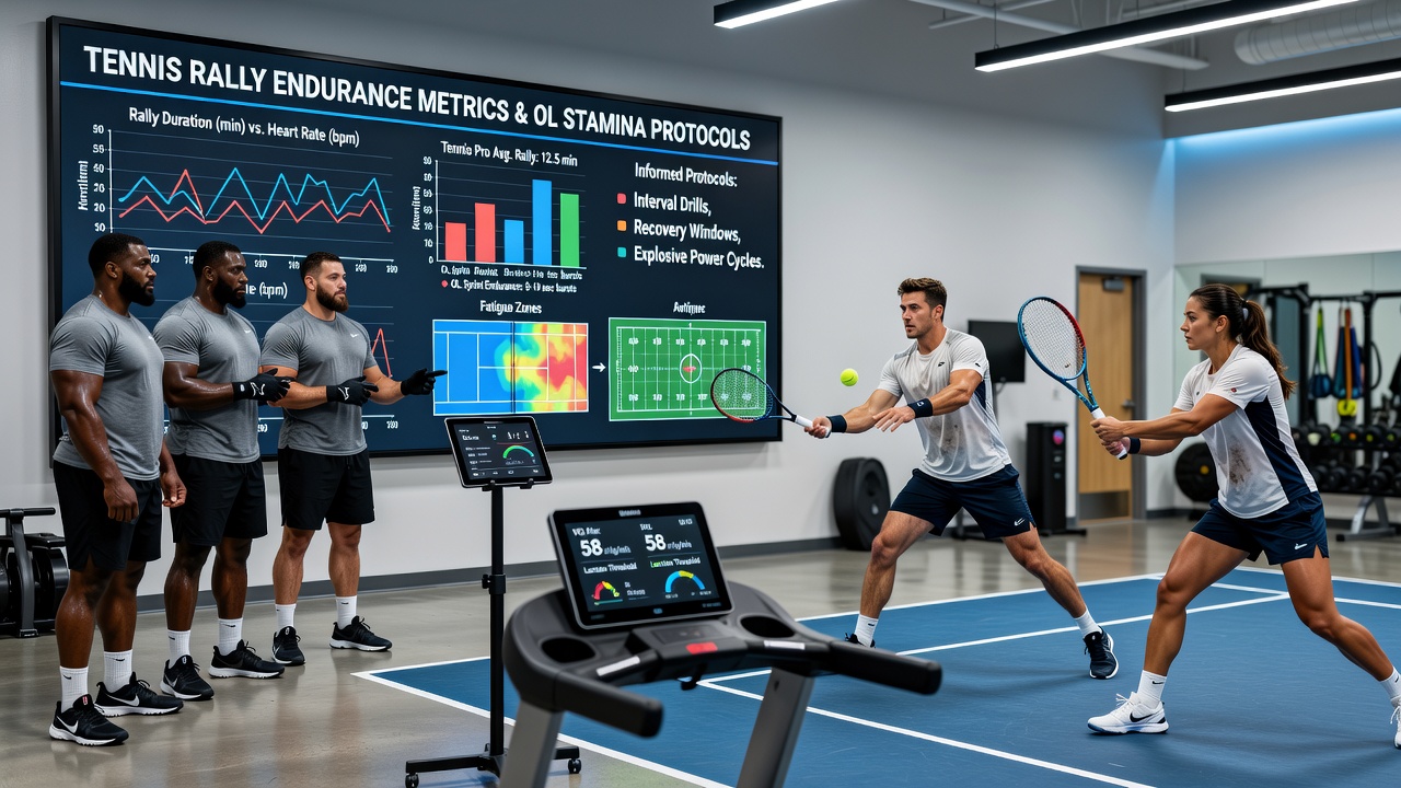 Offensive linemen executing sustained blocking drills informed by cross-sport endurance measurements